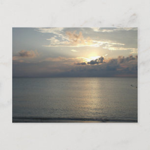 Cubaanse strandzonsondergang briefkaart