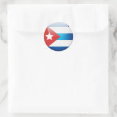 Cubaanse vlag 2.0 ronde sticker (Tas)