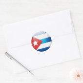 Cubaanse vlag 2.0 ronde sticker (Envelop)
