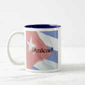 Cubaanse vlag - Azucar! Personaliseer het! Tweekleurige Koffiemok (Links)