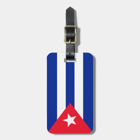 Cubaanse vlag bagagelabel (Voorkant verticaal)