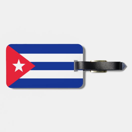 Cubaanse vlag bagagelabel (Achterkant horizontaal)