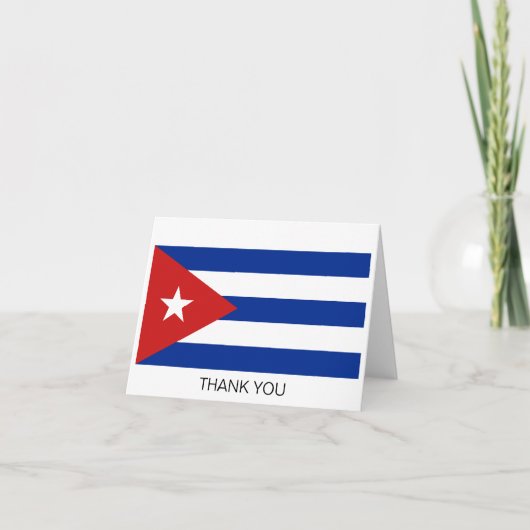 Cubaanse vlag bedankkaart (Voorkant)