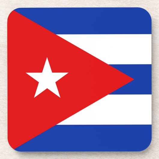 Cubaanse vlag bier onderzetter (Voorkant)