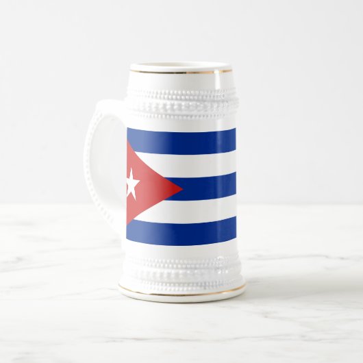 Cubaanse vlag bierpul (Voorkant links)