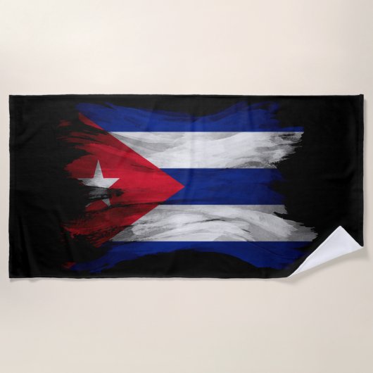 Cubaanse vlag borstelslag, nationale vlag strandlaken (Voorkant)