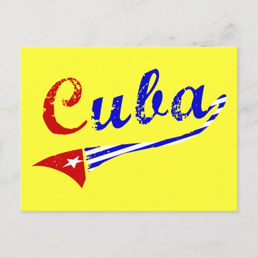 Cubaanse vlag briefkaart (Voorkant)