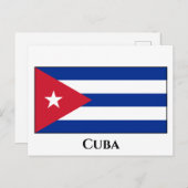 Cubaanse vlag briefkaart (Voorkant / Achterkant)