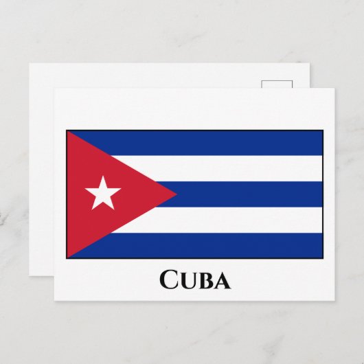 Cubaanse vlag briefkaart (Voorkant / Achterkant)