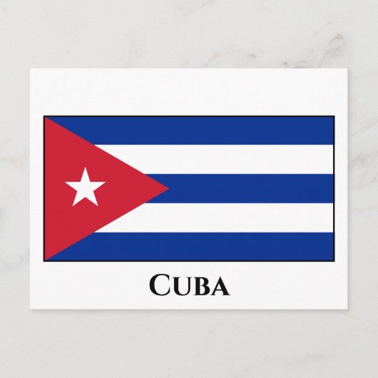 Cubaanse vlag briefkaart (Voorkant)