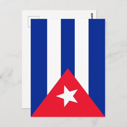 Cubaanse vlag briefkaart (Voorkant / Achterkant)