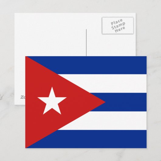Cubaanse vlag briefkaart (Voorkant / Achterkant)
