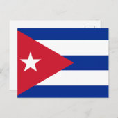 Cubaanse vlag briefkaart (Voorkant / Achterkant)