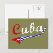 Cubaanse vlag briefkaart (Voorkant / Achterkant)