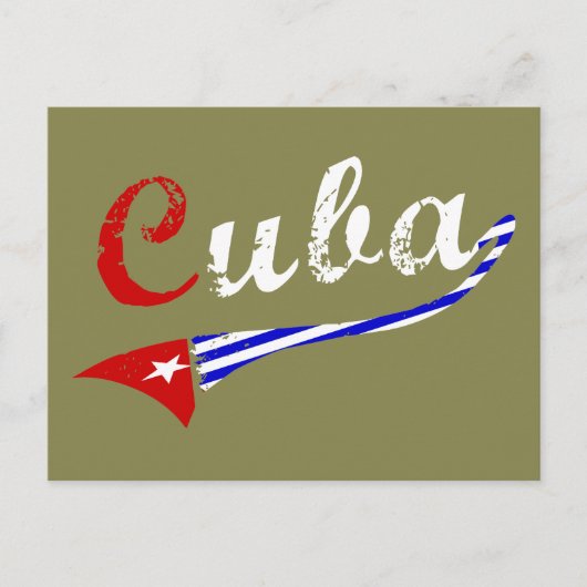 Cubaanse vlag briefkaart (Voorkant)