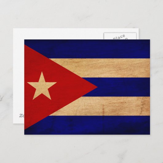 Cubaanse vlag briefkaart (Voorkant / Achterkant)