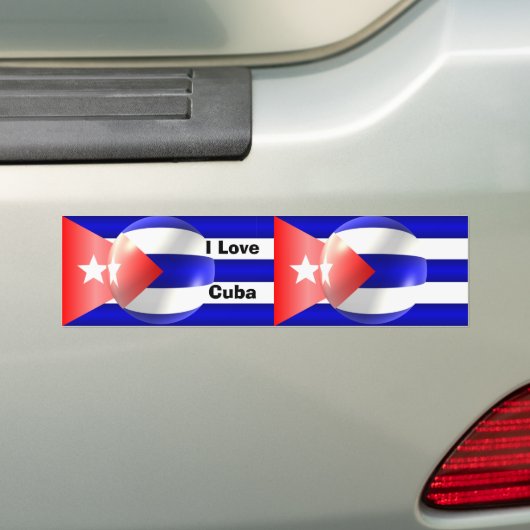 Cubaanse vlag bumpersticker (Op auto)