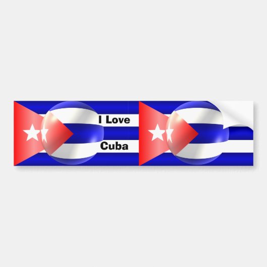 Cubaanse vlag bumpersticker (Voorkant)