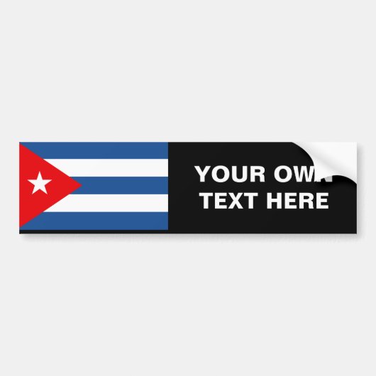 Cubaanse vlag bumpersticker (Voorkant)