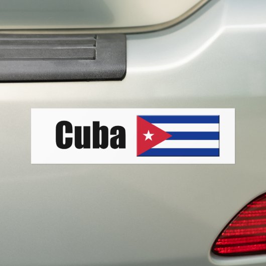 Cubaanse vlag bumpersticker (Op auto)