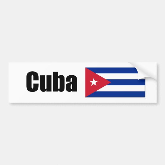 Cubaanse vlag bumpersticker (Voorkant)