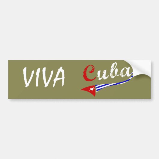Cubaanse vlag bumpersticker (Voorkant)