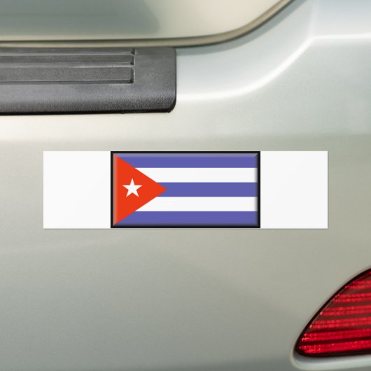 Cubaanse vlag bumpersticker (Op auto)
