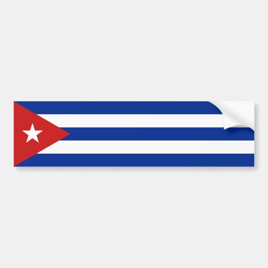 Cubaanse vlag bumpersticker (Voorkant)