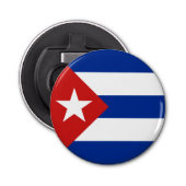 Cubaanse vlag button flesopener (Voorkant)