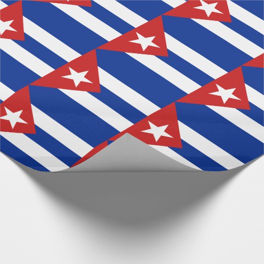 Cubaanse vlag cadeaupapier (Hoek)