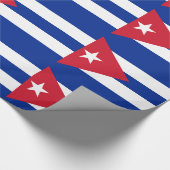 Cubaanse vlag cadeaupapier (Hoek)
