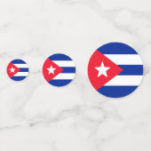 Cubaanse vlag confetti (Achterkanten)