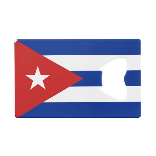 Cubaanse vlag creditkaart flessenopener (Voorkant (Horizontaal))