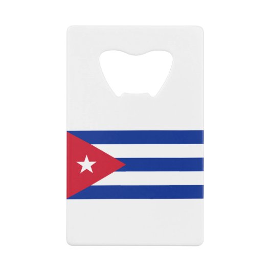 Cubaanse vlag creditkaart flessenopener (Voorkant)