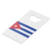 Cubaanse vlag creditkaart flessenopener (Achterkant Gekanteld)