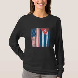 Cubaanse vlag Cuba Amerikaanse Pride Roots Mannen T-shirt