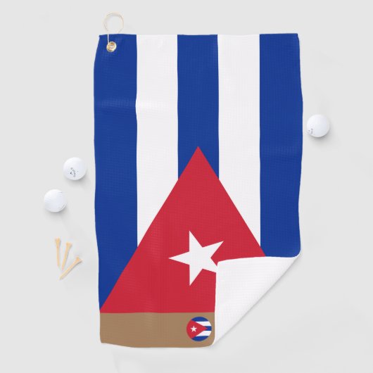 Cubaanse vlag & Cuba monogrammen Golfhanddoek (Insitu)