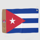 Cubaanse vlag & Cuba monogrammen Golfhanddoek (Horizontaal)