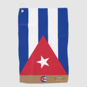 Cubaanse vlag & Cuba monogrammen Golfhanddoek (Voorkant)