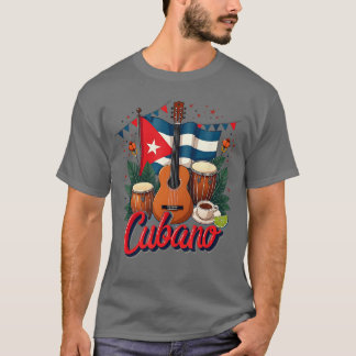 Cubaanse vlag Cuba Nationale Hispanic Heritage Mon T-shirt