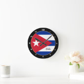 Cubaanse vlag & Cuba trendy home / ontwerpklok Ronde Klok (Huis)
