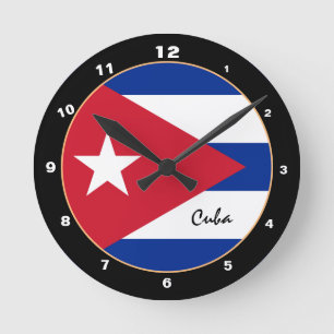 Cubaanse vlag & Cuba trendy home / ontwerpklok Ronde Klok