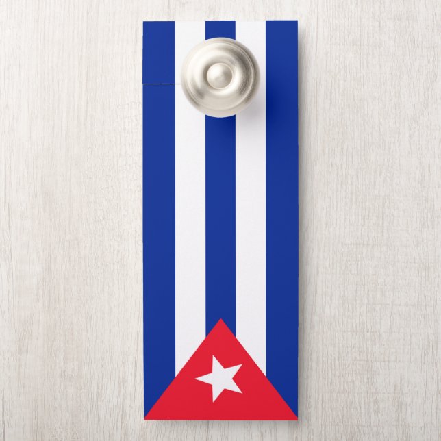 Cubaanse vlag deurhanger (Op knop)