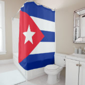 Cubaanse vlag douchegordijn (In situ)