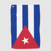 Cubaanse vlag en Cuba golf/sport Golf Havana Golfhanddoek (Voorkant)