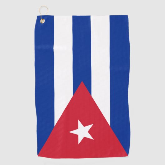 Cubaanse vlag en Cuba golf/sport Golf Havana Golfhanddoek (Voorkant)