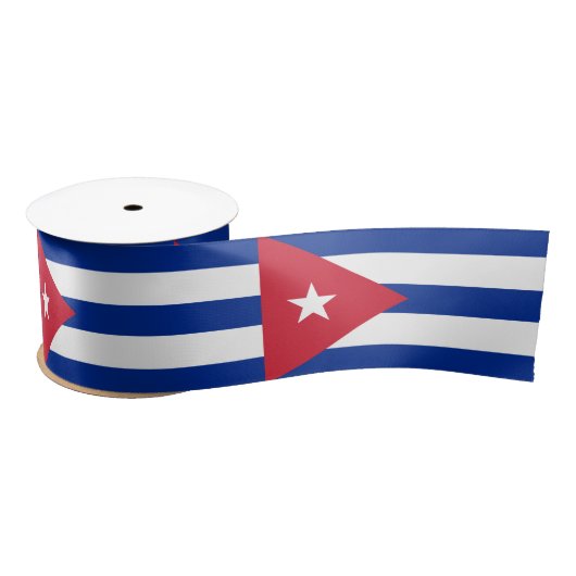 Cubaanse vlag en Cuba reizen, vakantie/sport Satijnen Lint (Spoel)