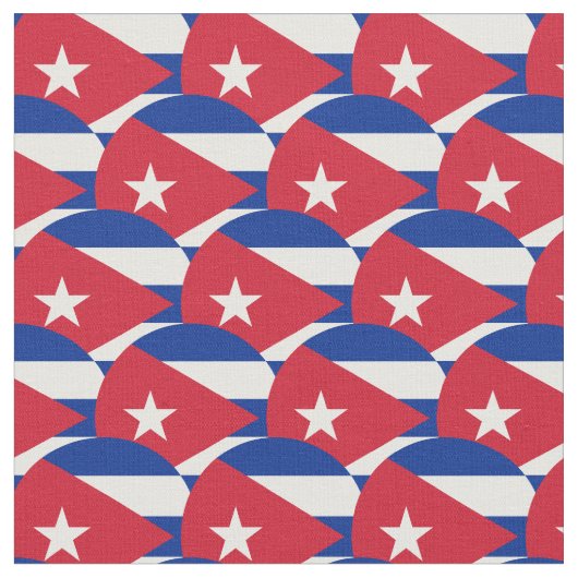 Cubaanse vlag en Cuba Trendy Fabric/mode Stof (Close Up)