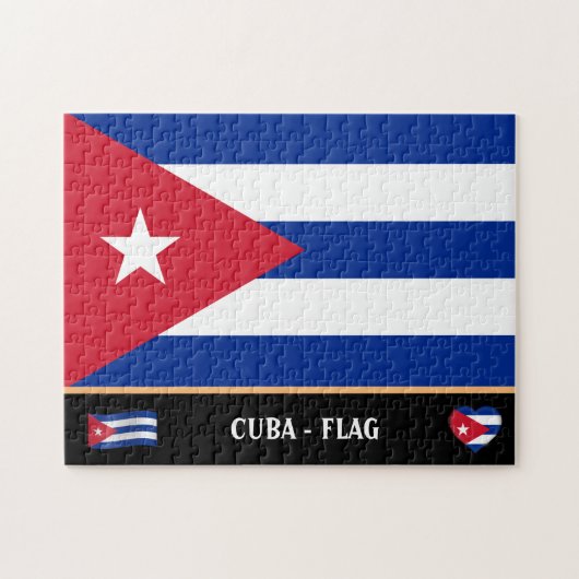 Cubaanse vlag en Cubaans land / Cuba Legpuzzel (Horizontaal)