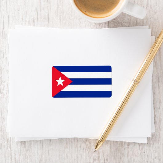 Cubaanse vlag etiket (Insitu)